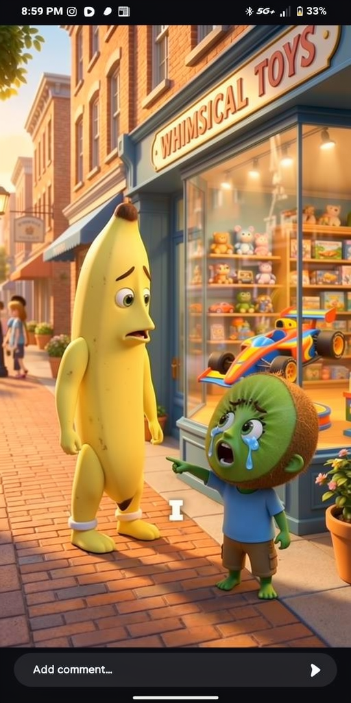 Flux 2 animated fruit characters illustration